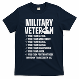 Military Veterans Against Trump 2020 Fight Usa Election T-Shirt - Navy