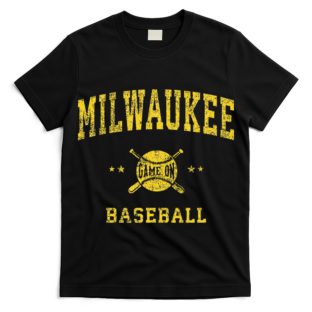Milwaukee Vintage Baseball Throwback Retro Design T-Shirt