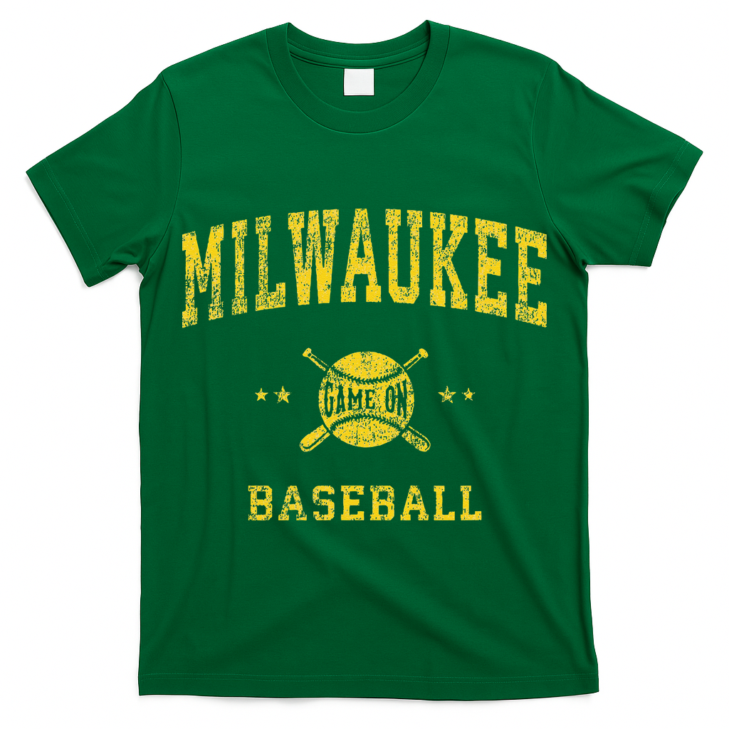 Milwaukee Vintage Baseball Throwback Retro Design T-Shirt