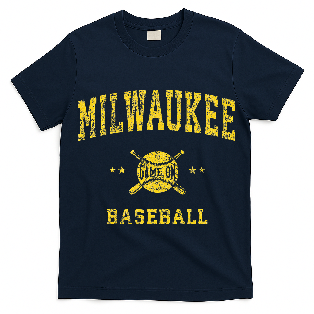 Milwaukee Vintage Baseball Throwback Retro Design T-Shirt