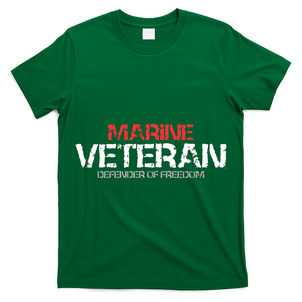 Marine Veteran Defender Of Freedom T-Shirt