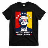 Make Venezuela Great Again Funny Donald Trump T-Shirt - Black
