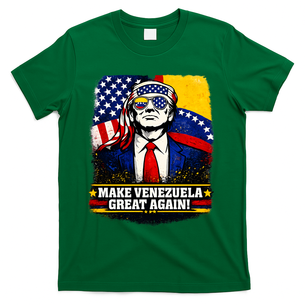 Make Venezuela Great Again Donald Trump T-Shirt - Green