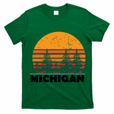 Michigan Vintage Retro Sunset Mi State Gift T-Shirt