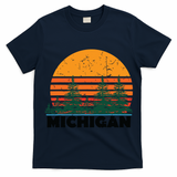 Michigan Vintage Retro Sunset Mi State Gift T-Shirt