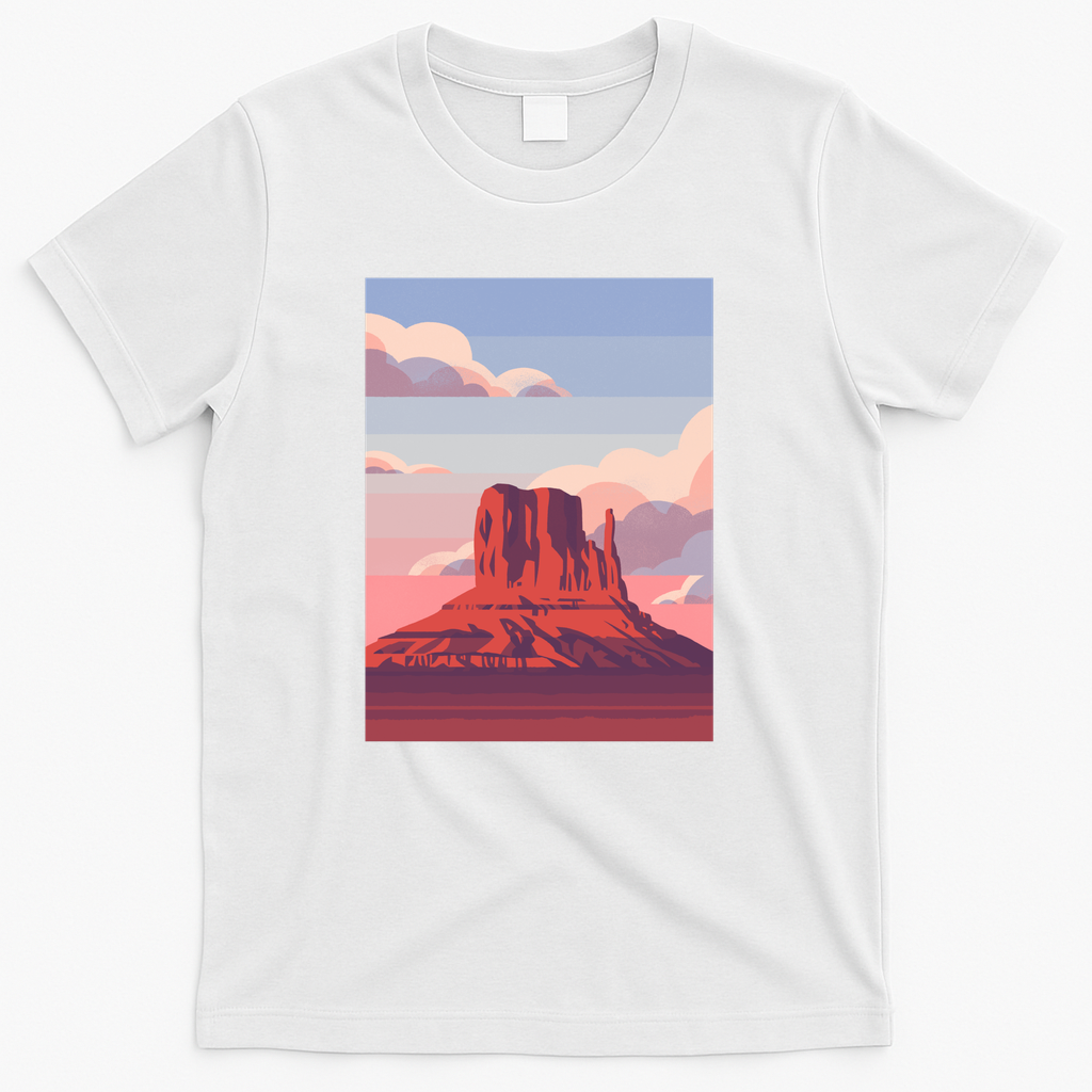 Monument Valley Sunset - White