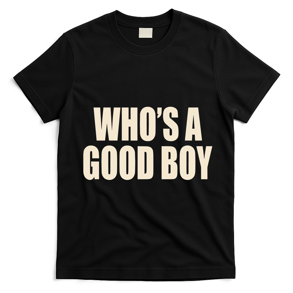 Moximimi WhoS A Good Boy Orange T-Shirt - Black
