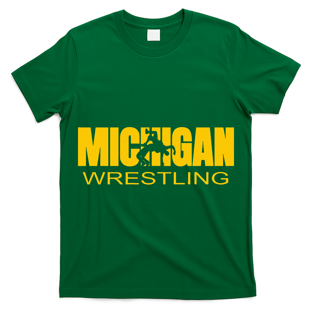 Michigan Wrestling Freestyle Wrestler Mi The Wolverine State T-Shirt