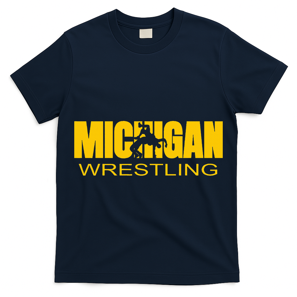 Michigan Wrestling Freestyle Wrestler Mi The Wolverine State T-Shirt