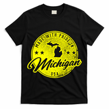 Made With Pride In Michigan USA Retro T-Shirt