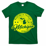 Made With Pride In Michigan USA Retro T-Shirt
