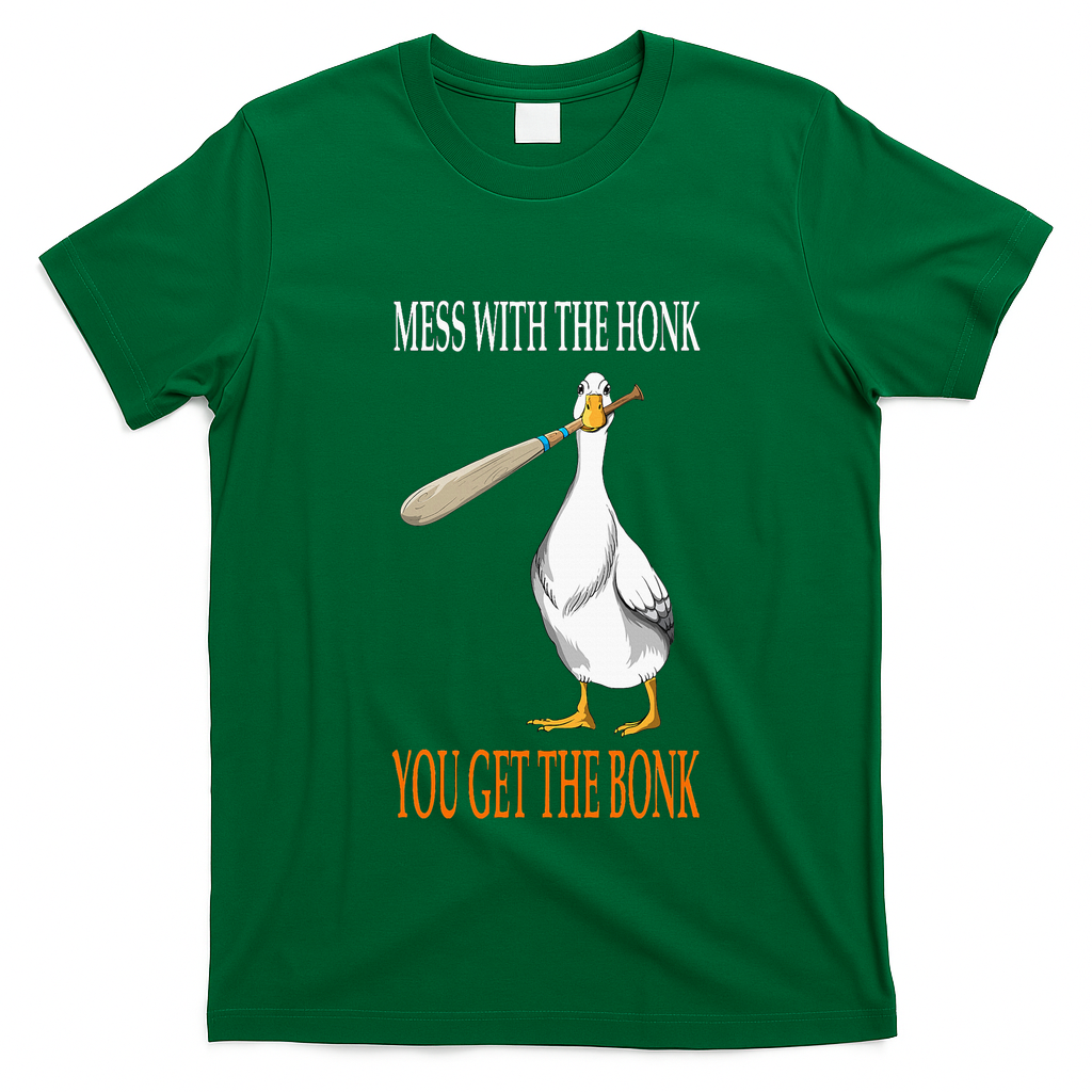 Mess With The Honk Goose Game Gamer Wooden Club Computer T-Shirt