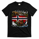 Norway Animal Kingdom Flag T-Shirt - Black