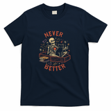 Never Better Skeleton Cat by Tobe Fonseca - Navy