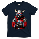 Norwegian Bear Viking Warrior T-Shirt - Navy Blue