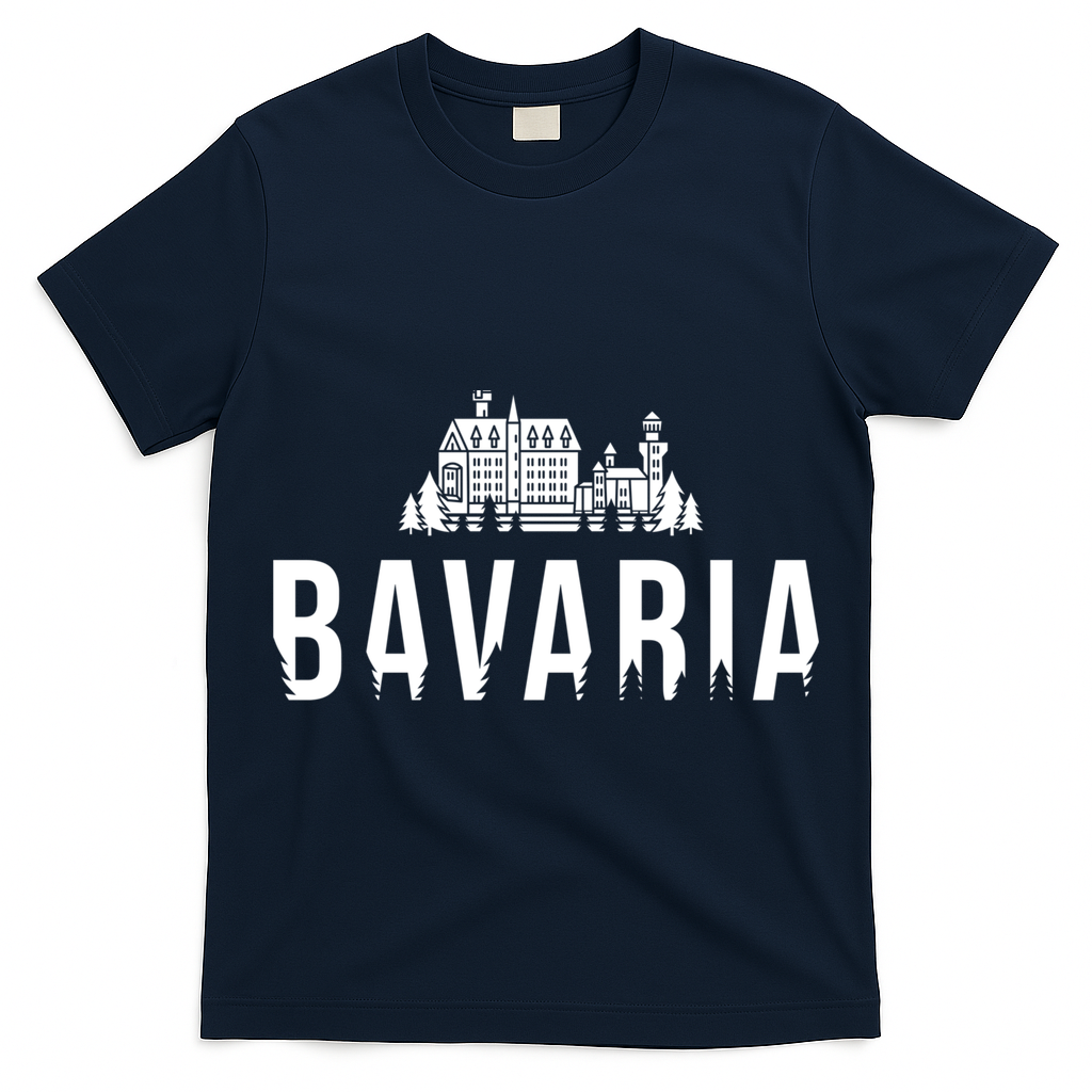 Neuschwanstein Castle And Forest Gift Bavaria Germany Souvenir Gift T-Shirt