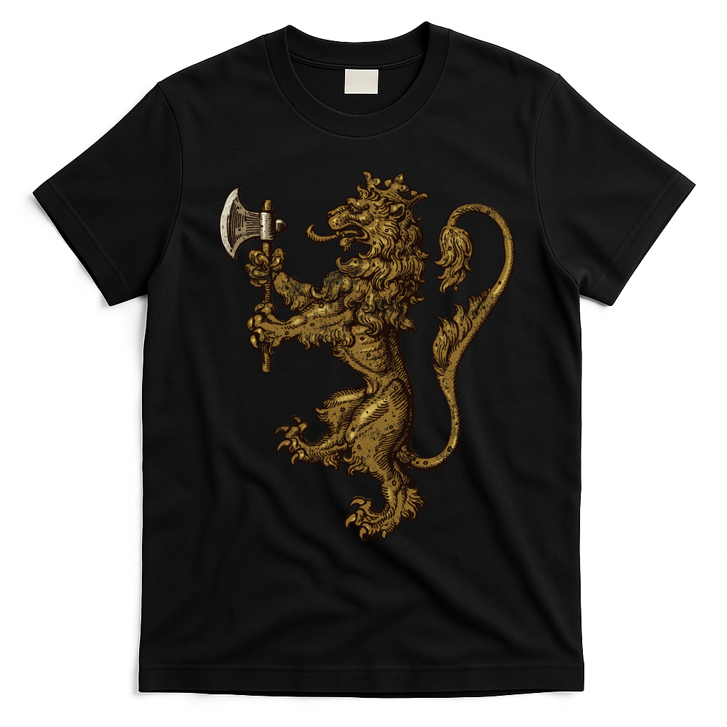 Norwegian Coat Of Arms Norway Lion T-Shirt - Black