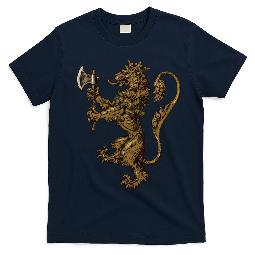 Norwegian Coat Of Arms Norway Lion T-Shirt - Navy Blue