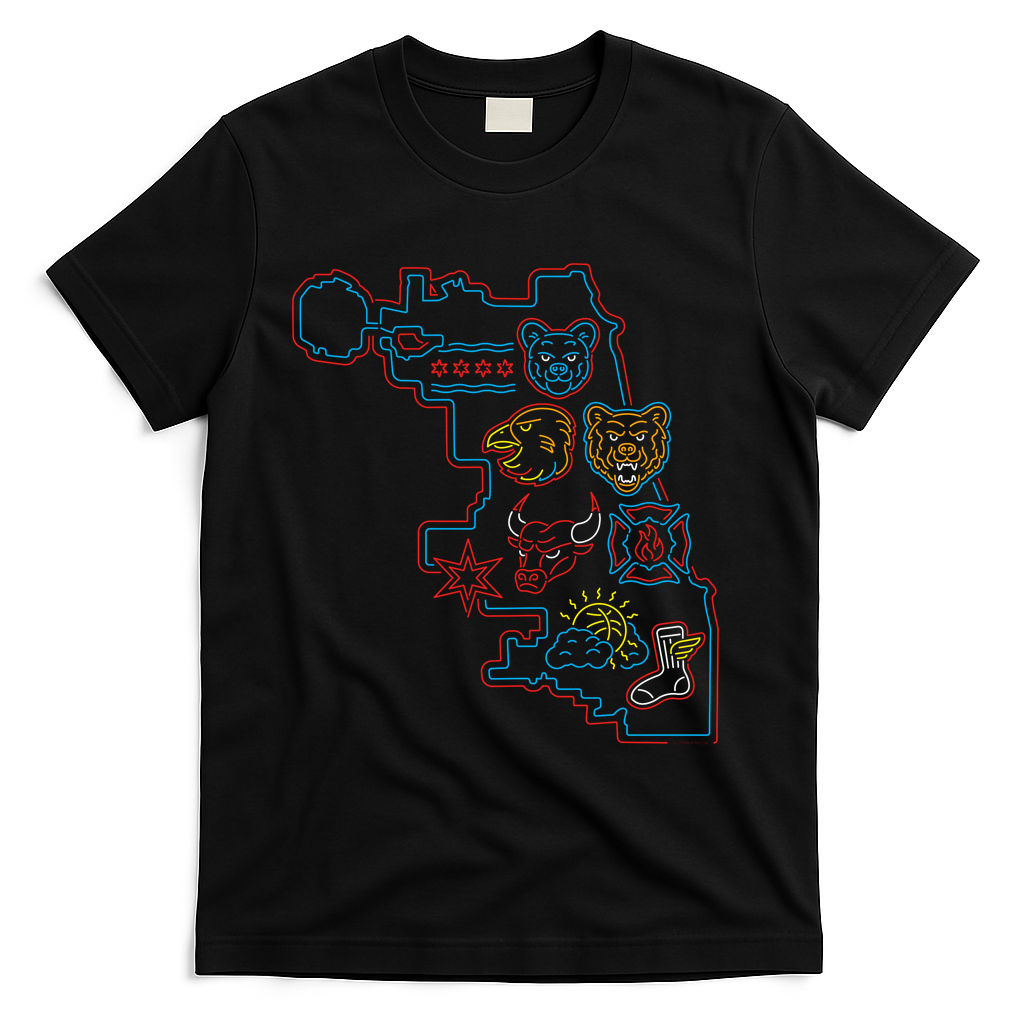 Neon Chicago Sports - Black