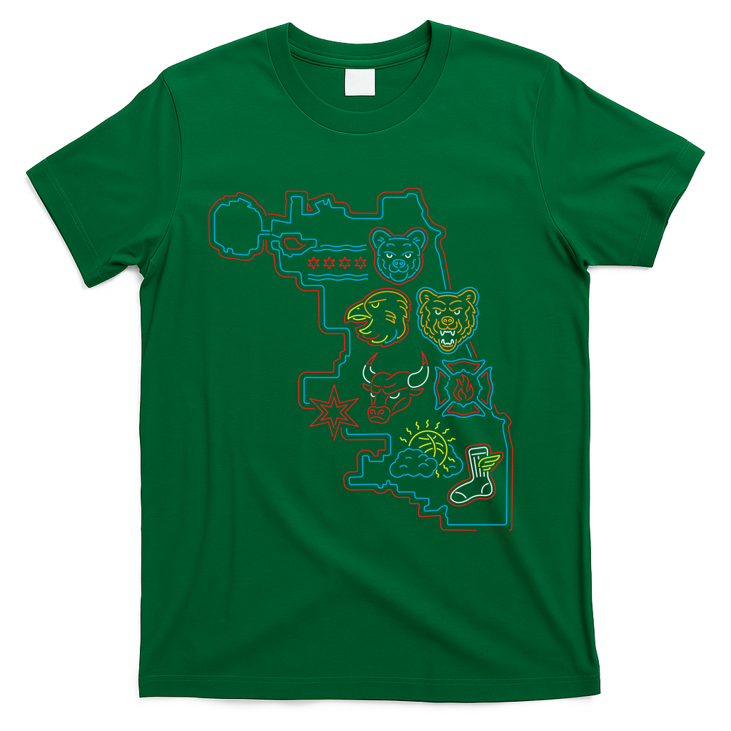 Neon Chicago Sports - Green