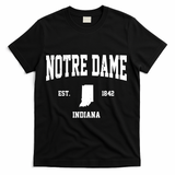 Notre Dame Indiana Est 1842 T-Shirt - Black
