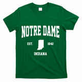 Notre Dame Indiana Est 1842 T-Shirt - Green