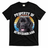 Newfoundland Dog Retro Property Of Cute Dog T-Shirt - Black