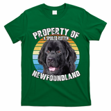 Newfoundland Dog Retro Property Of Cute Dog T-Shirt - Irish Green
