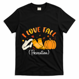 Nurse Fall I Love Fall Prevention Fall Physical Therapy T-Shirt - Black