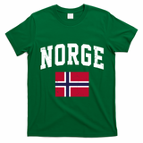 Norge Flag Norway Norwegian Souvenir Gift T-Shirt - Irish Green