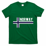 Norway Flag Norwegian Scandinavian Pride Norge T-Shirt - Irish Green