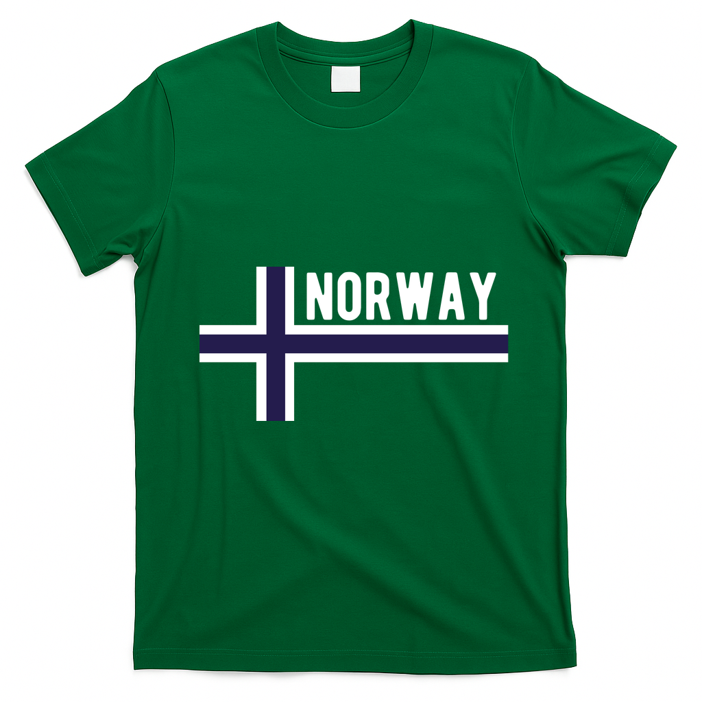 Norway Flag Norwegian Scandinavian Pride Norge T-Shirt - Irish Green
