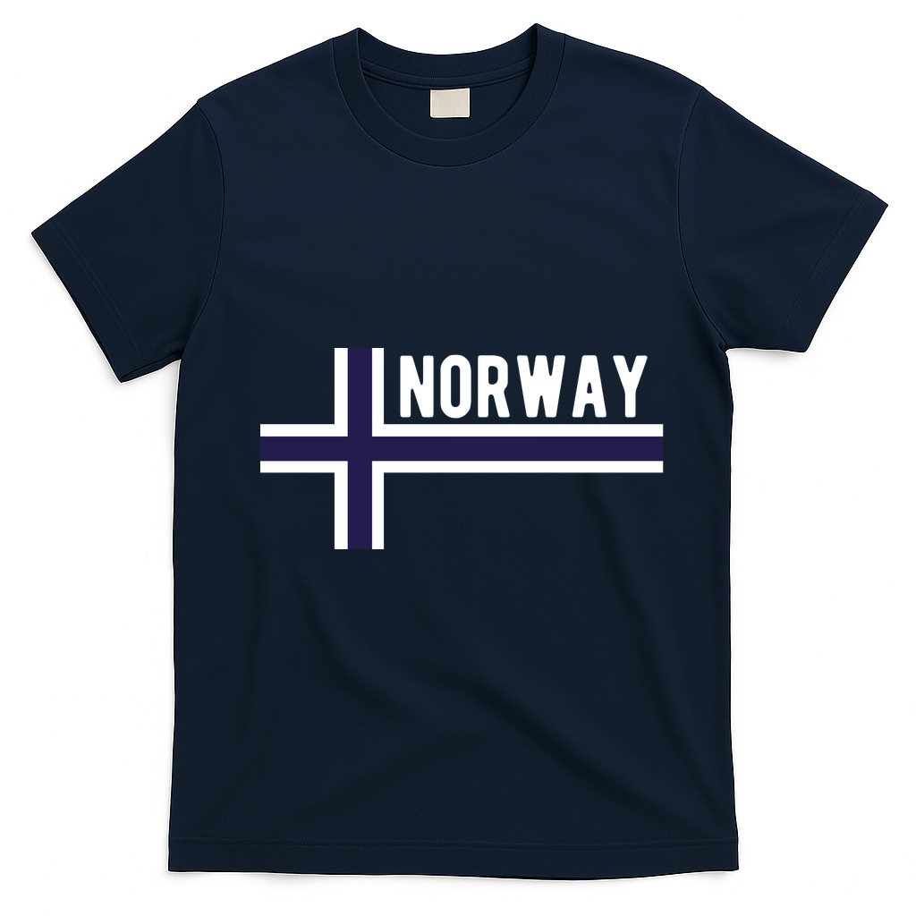 Norway Flag Norwegian Scandinavian Pride Norge T-Shirt - Navy Blue