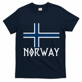 Norway Flag Proud Norwegians Soccer Fan T-Shirt - Navy Blue