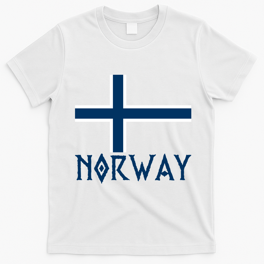 Norway Flag Proud Norwegians Soccer Fan T-Shirt - White