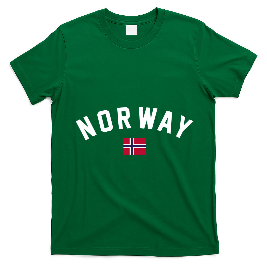 Norway Flag World Class Soccer T-Shirt - Irish Green