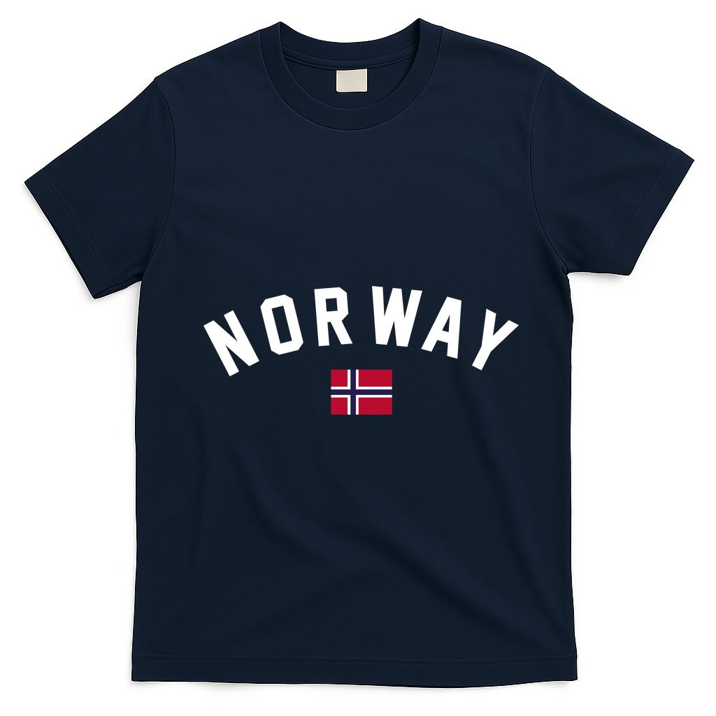 Norway Flag World Class Soccer T-Shirt - Navy Blue