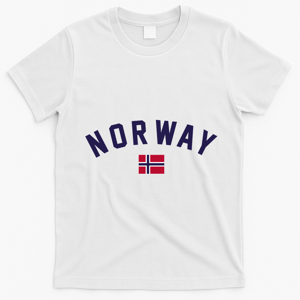 Norway Flag World Class Soccer T-Shirt - White