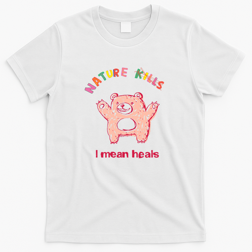 Nature Heals Bear - White