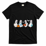 Nurse Halloween Ghost Festive T-Shirt - Black