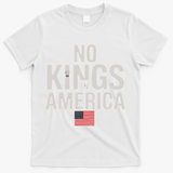 No Kings In America Democracy Anti Trump America No King T-Shirt - White