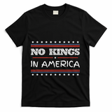 No Kings In America Save Democracy I Dissent Anti Trump Flag T-Shirt - Black