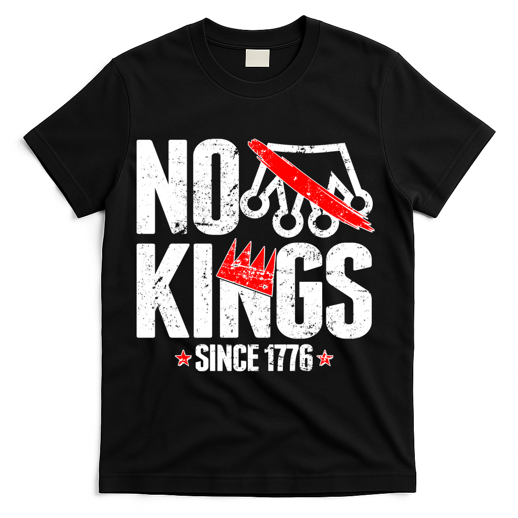 No Kings Since 1776 T-Shirt - Black
