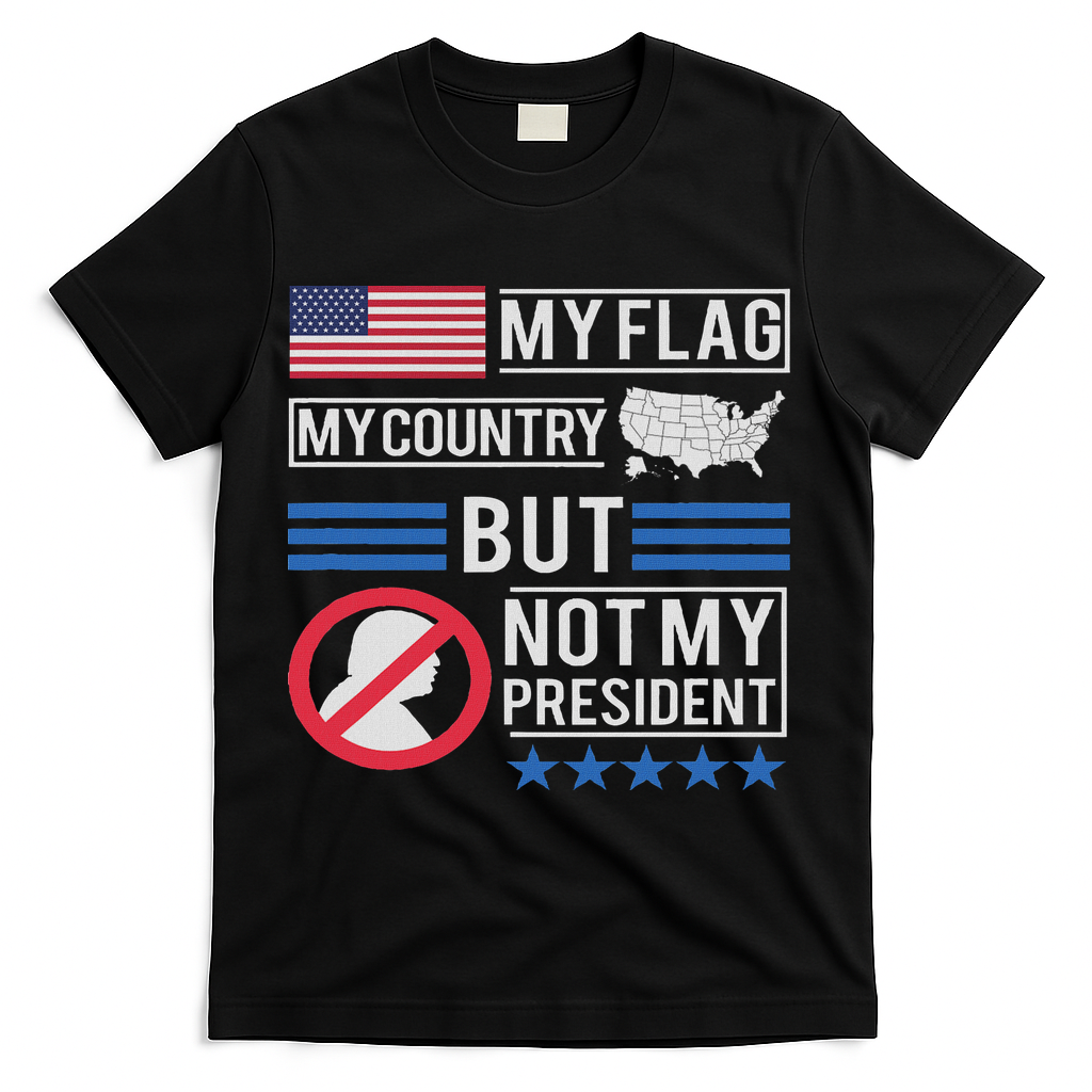 Not My President Impeach Trump Anti Trump Impeach 45 T-Shirt - Black