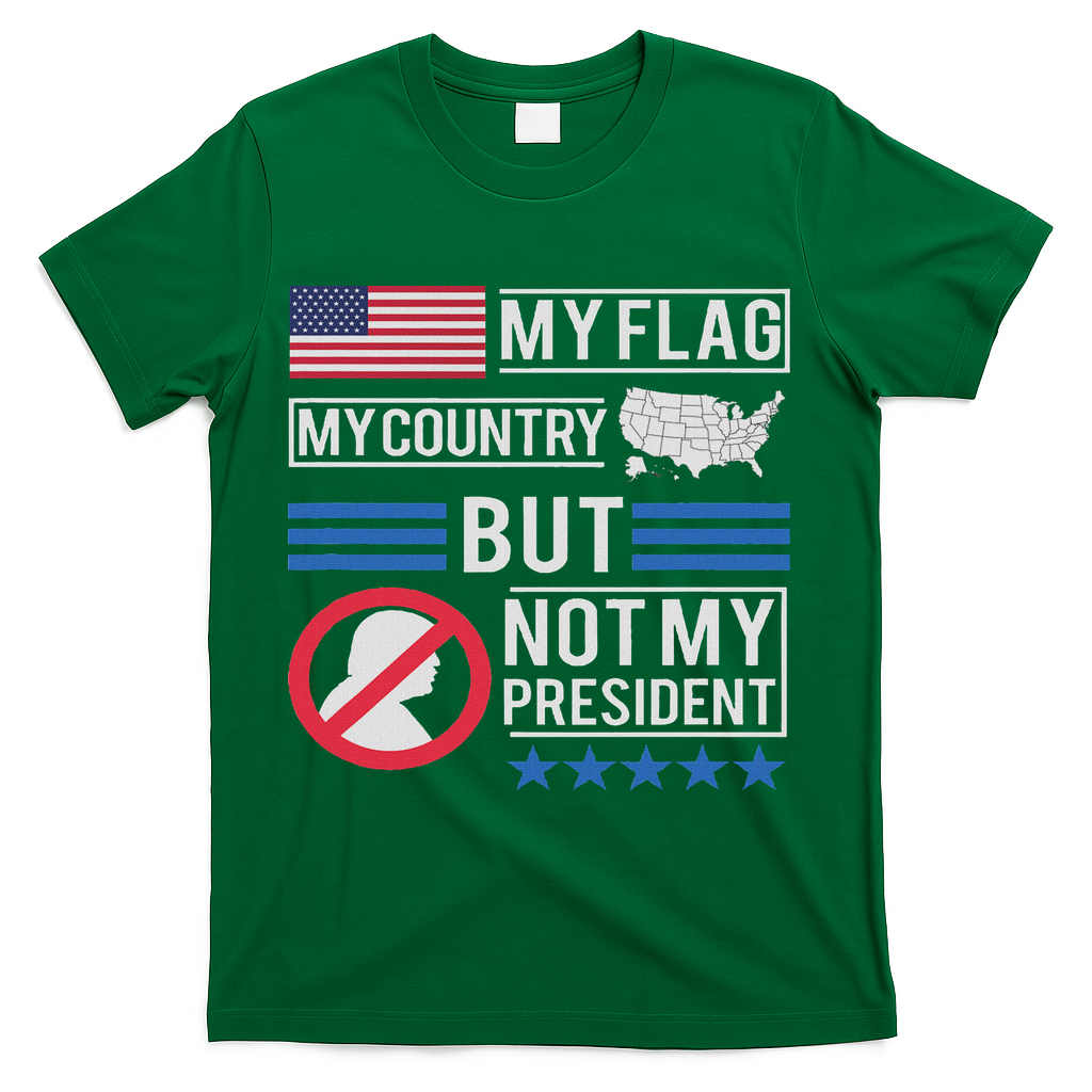 Not My President Impeach Trump Anti Trump Impeach 45 T-Shirt - Green