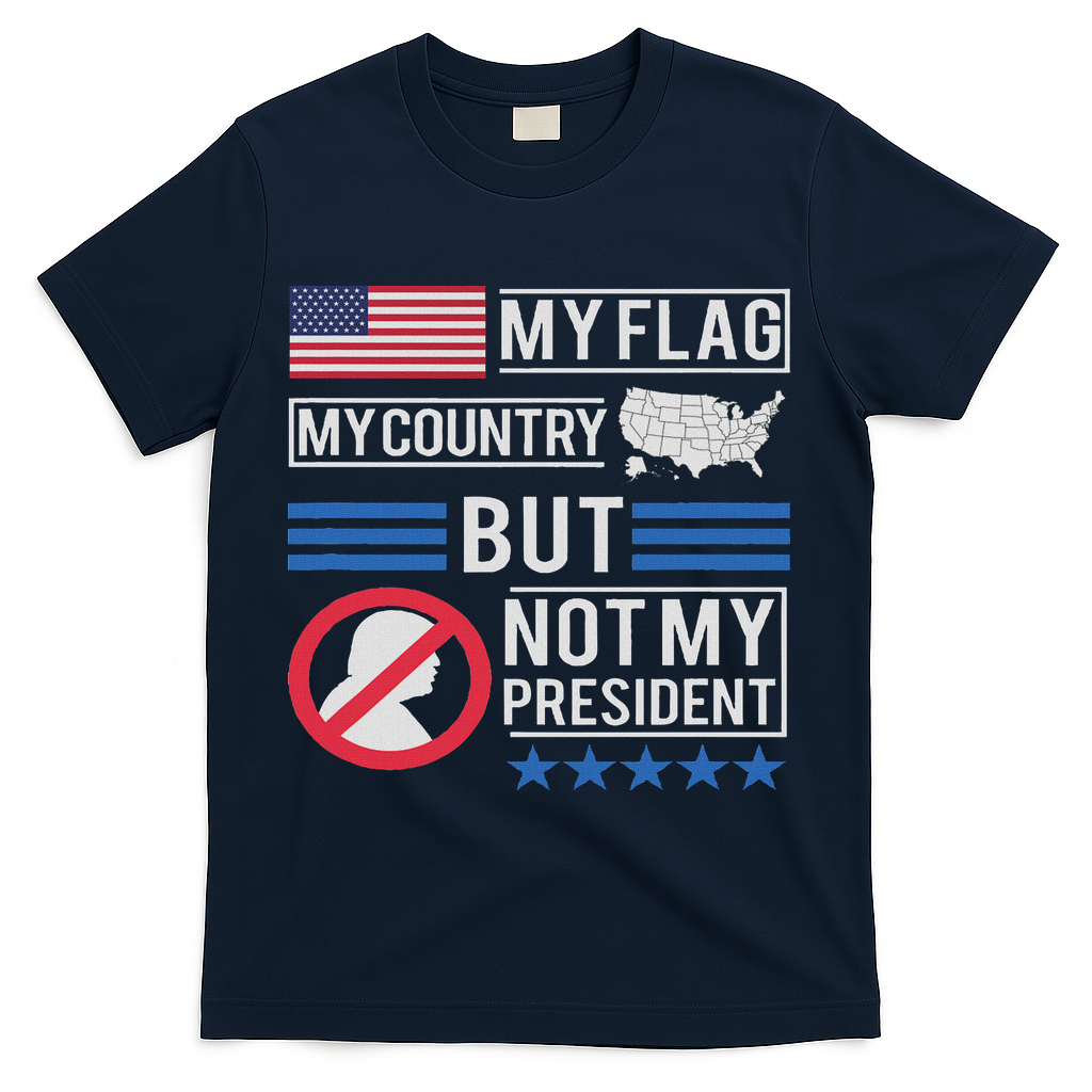 Not My President Impeach Trump Anti Trump Impeach 45 T-Shirt - Navy