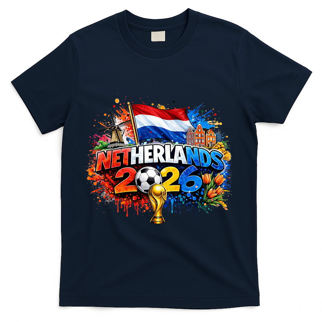 NETHERLANDS North America Soccer Tournament 2026 T-Shirt - Navy