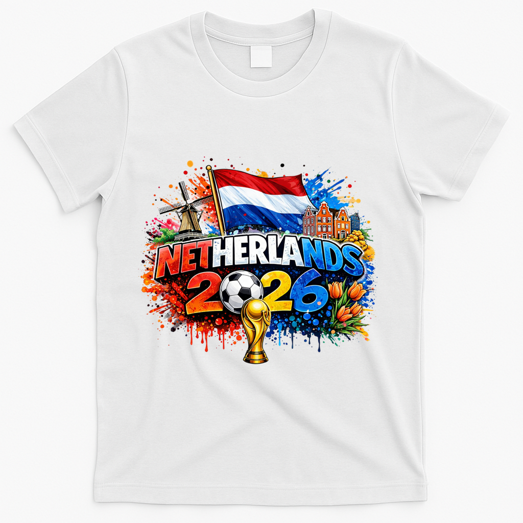 NETHERLANDS North America Soccer Tournament 2026 T-Shirt - White