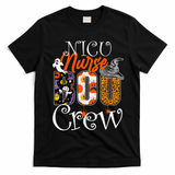 Nicu Nurse Boo Crew Funny Halloween Nicu Nurse Party Costume T-Shirt - Black