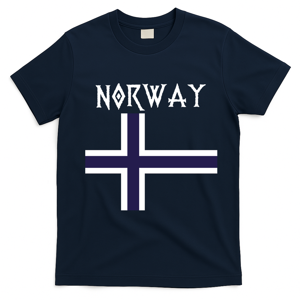 Norway Norwegian Flag T-Shirt - Navy Blue